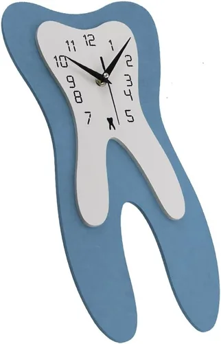 Miniatura 3 de Timelike Reloj de pared moderno de dientes, silencioso, sin tictac, médico, dentista, clínica dental, arte de pared, decoración de pared, para Azul