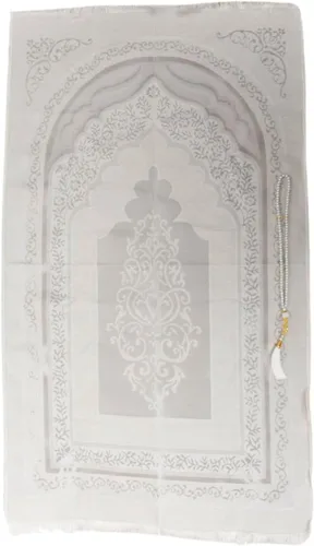 Miniatura 4 de Alfombra de oración musulmana y cuentas de oración con caja de regalo cilíndrica de diseño elegante, Janamaz, Sajadah, juego de regalos islámicos