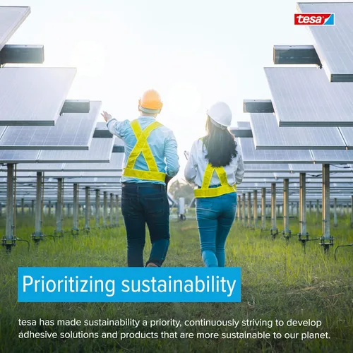 Miniatura 6 de tesa 51970 Cinta de película PP de doble cara, transparente, 1 in x 55 yardas, 1 rollo