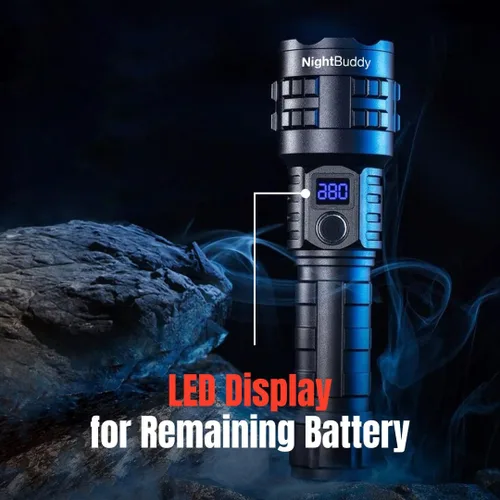Miniatura 9 de NightBuddy Potente linterna LED táctica recargable de 5000 lúmenes altos para acampar en casa o supervivencia con interruptor de ventana