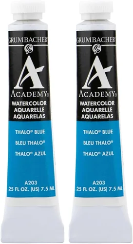 Miniatura 17 de Grumbacher Academy - Pintura de acuarela, 0.25 onzas, tono azul cerúleo (A039)