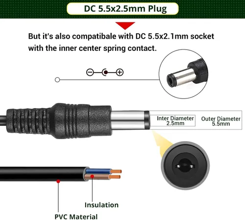 Miniatura 3 de Facmogu DC 5V 4A Convertidor de AC a DC, Fuente de alimentación de AC 100-240V a DC 5 Volt 4 Amp 20W Adaptador de corriente conmutada, Adaptador