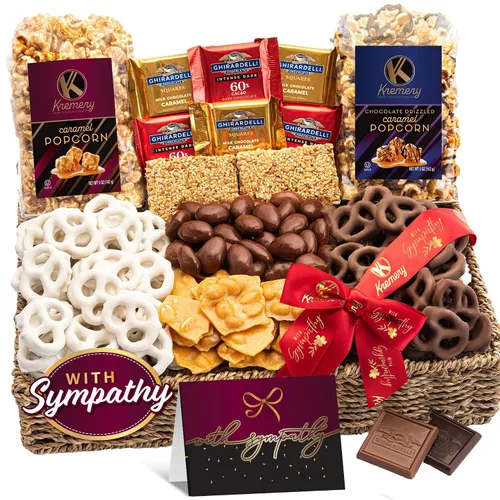 Miniatura 11 de KREMERY - Pretzels cremosos de chocolate cubiertos de chocolate, palomitas de maíz, nueces y dulces (premium, 2.5 libras) en bandeja de hierba