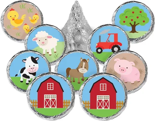 Miniatura 9 de Barnyard Thank You Moo So Much Stickers - 1.75 pulgadas - 40 etiquetas Pegatina redonda
