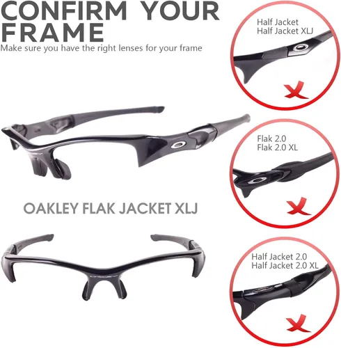 Miniatura 6 de Walleva Replacement Lenses For Oakley Flak Jacket XLJ Sunglasses - Multiple Options Available