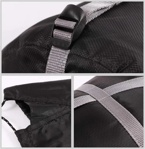 Miniatura 5 de REDCAMP Saco de compresión para saco de dormir, Negro M, L, XL y XXL, ideal para mochileros y camping