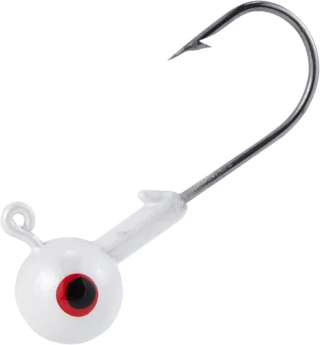 Dr.Fish Paquete de 20 Cabezas de Jig de Pesca, Jig de Crappie Cabeza de Bola Redonda Anzuelos de Pesca de Agua Dulce Lubina Trucha Panfish Walleye