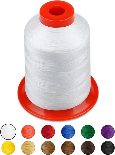 Miniatura 11 de Hilo de tapicería extra fuerte FIVEIZERO, hilo de nailon unido rojo de 1000 metros para denim, cuero, manualidades, máquina, bricolaje y hogar