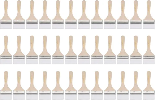 Miniatura 9 de uxcell 36 pinceles de pintura de 5.5 pulgadas de ancho con cerdas de nailon suave con mango de madera para pared, gabinetes, cercas blancas