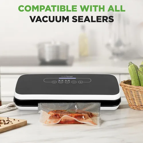 Miniatura 5 de NutriChef Bolsas selladoras al vacío de 8 x 50 pulgadas, paquete de 2 unidades compatibles con todas las marcas, grado comercial, resistentes