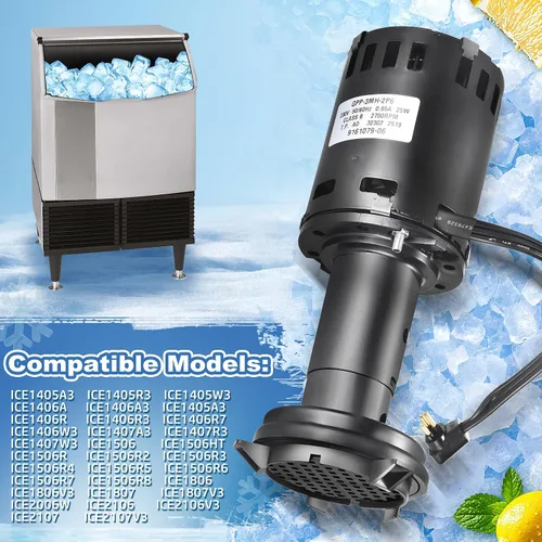Miniatura 2 de 9161079-06 2700RPM 230V Máquina para máquina de hielo Reemplazo de bomba de agua para ICE-O-Matic Cornelius 60/50Hz 6GPM, reemplazo 9161076-02