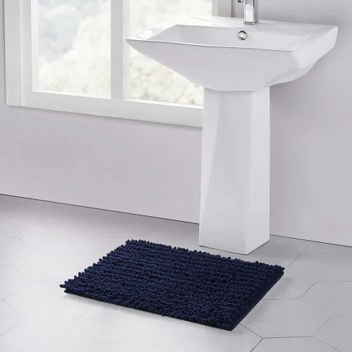 Miniatura 276 de Walensee Alfombra de baño antideslizante (24x17 pulgadas, rosa polvoriento) absorbente de agua, súper suave, lanuda de felpilla, lavable a máquina