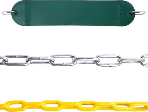 Miniatura 3 de Sunnyglade Asientos de columpio resistentes con cadena de 66 pulgadas, accesorios de repuesto con ganchos de presión y correa para colgar, soporte