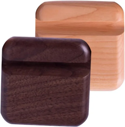 Miniatura 2 de Hemobllo 2 sets de madera del teléfono celular soporte del teléfono titular del escritorio para filmar llamadas 2 unids*2