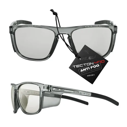 Miniatura 11 de Riley Navigator X - Gafas de seguridad antivaho, resistentes a los arañazos y a los impactos y bloqueo UV, marco completo ligero para el trabajo, al