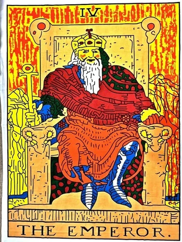 Miniatura 3 de Indian Consigners - Tapiz de cartas de tarot coloridas, pósteres pequeños de algodón, Europa medieval (100 CM x 75 CM) (Muerte)