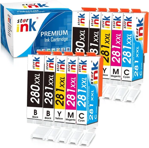 STARINK PGI-280XXL CLI-281XXL - Cartuchos de tinta compatibles con Canon 280 281 para Canon PIXMA TR8620 TR8620a TS6320 TS8220 TS9120 TS9520 TS6120