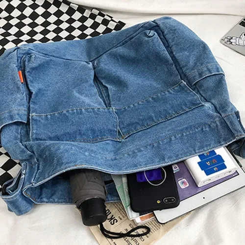Miniatura 6 de Yohora Bolso de hombro de mezclilla, estilo casual, ligero, retro, de viaje, bolso cruzado para adolescentes, niñas y mujeres