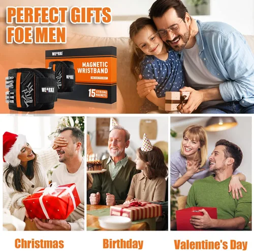 Miniatura 6 de WEARXI Regalos para el Día del Padre de parte de hija e hijo, pulsera magnética regalos para hombres, regalo de cumpleaños para él, regalo de papá