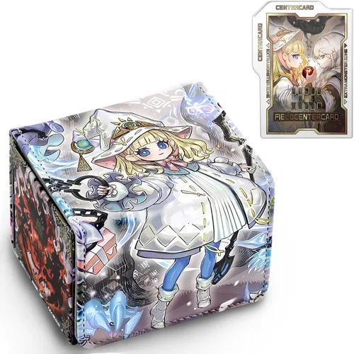 Miniatura 8 de Caja de almacenamiento para baraja de cartas, se adapta a YGO MTG, caja de almacenamiento de más de 100 cartas para juegos de cartas coleccionables