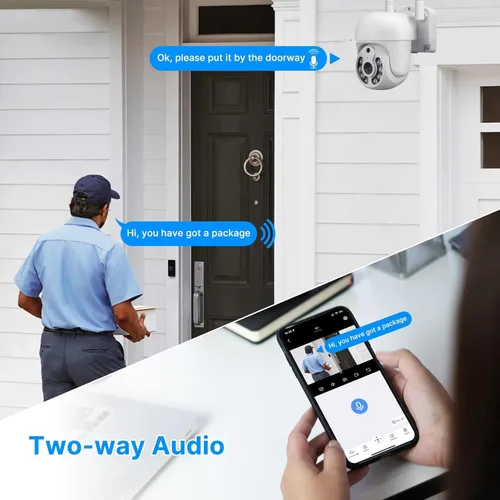 Miniatura 3 de Cámara de seguridad inalámbrica de 3 MP para exteriores, PTZ WiFi, 2.4G/5G, seguimiento automático, visión nocturna a color, detección