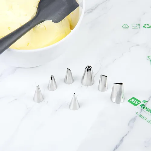 Miniatura 2 de Restaurantware Pastry Tek - Punta redonda redonda para glaseado – #2 Punta de glaseado de acero inoxidable resistente a la corrosión, apta