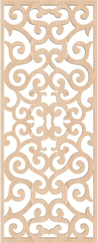 Miniatura 2 de Eveline - Paneles decorativos de pared de madera con calado, 13 3/8 pulgadas de ancho x 34 3/8 pulgadas de alto x 3/8 de alto, roble rojo rojo