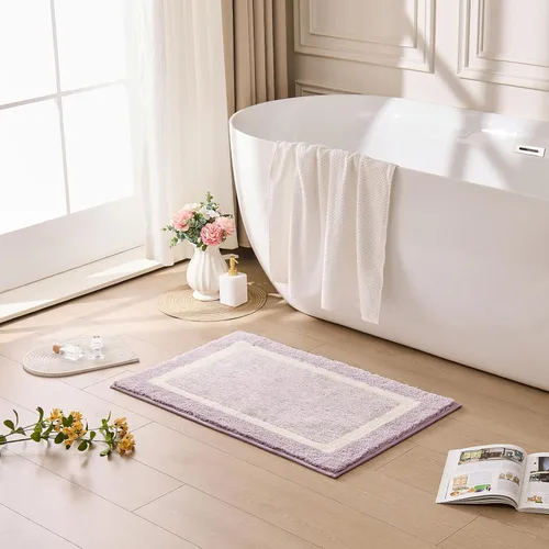 Miniatura 39 de CozeCube Tapetes de baño para baño antideslizantes, alfombras de baño de microfibra absorbente esponjosas lavables, alfombras de baño estéticas