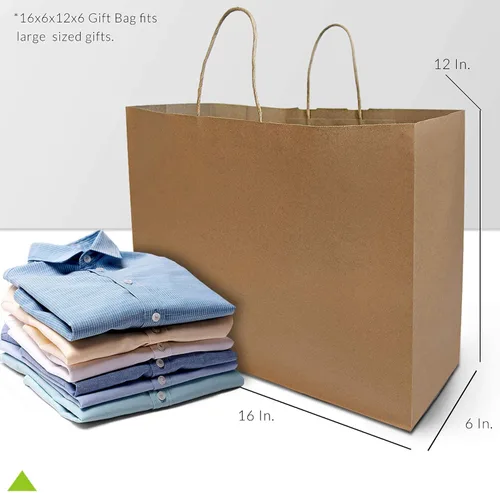 Miniatura 7 de Prime Line Packaging Bolsas de regalo marrones, bolsas de compras de papel kraft grandes con asas para pequeñas empresas, boutiques, tiendas