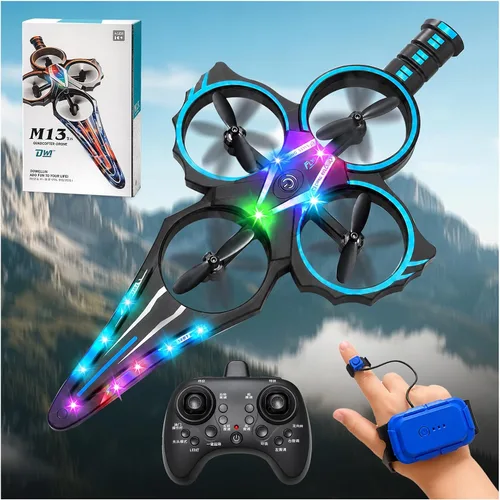 Flying Sword - Avión RC para niños y adultos de 8 a 16 años, aviones de control remoto con luz, aviones de control remoto con luz, juguete de chorro