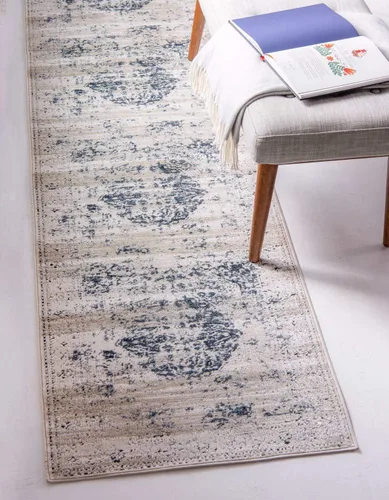 Miniatura 13 de Unique Loom Chateau Collection - Alfombra de área - Hoover (2' 2" x 3' 1" rectangular, azul oscuro/beige)