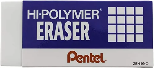 Miniatura 6 de Pentel Arts - Borradores de tapa blanca de alto polímero, paquete de 10 (ZEH02PABP10)