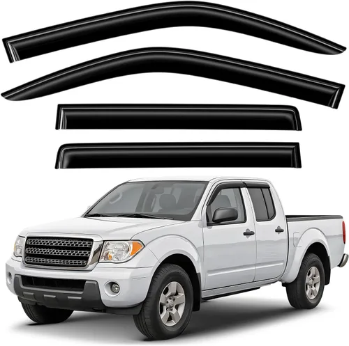Miniatura 9 de Deflectores de ventana tintados ahumados con cinta adhesiva para ventana lateral, deflectores de lluvia compatibles con Honda Pilot 2016-2022 - 4