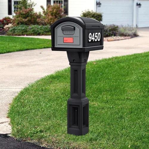 Miniatura 4 de Simplay3 USPS T4 - Cubierta para buzón y poste XL con construcción duradera de doble pared, diseño resistente a la intemperie, color negro