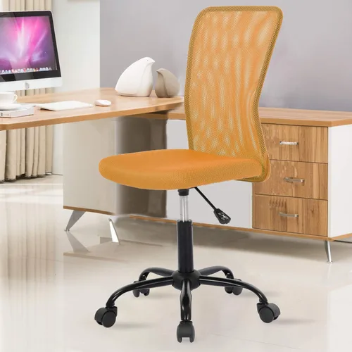 Miniatura 8 de Silla de oficina de malla con soporte lumbar, silla de escritorio ergonómica, moderna, negra