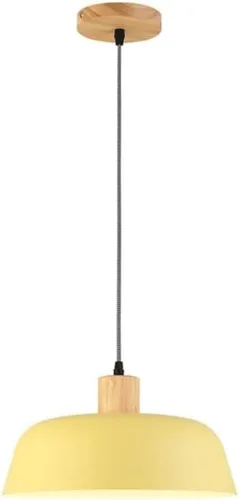 Miniatura 6 de Luces colgantes nórdicas retro para isla de cocina, moderna lámpara colgante de madera, lámpara industrial de aluminio para comedor, sala de estar