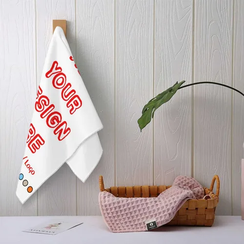 Miniatura 4 de HAOGEILI - Toallas de mano personalizadas con nombre y logotipo de imagen, alta absorción de agua, adecuadas para baño, tocador, viajes, camping