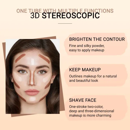 Miniatura 4 de evpct 2En1 Crema Barra de Contorno y Corrector para Maquillaje Facial Kit de Crema para Principiantes Crema de Contorno y Barra de Iluminación Barra