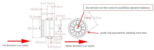 Miniatura 4 de EDF - Ventilador de 3.150 in, 12 aspas sin motor, ventilador eléctrico sin motor para EDF 6S, hélice de motor a reacción RC Hobby, modelo de control