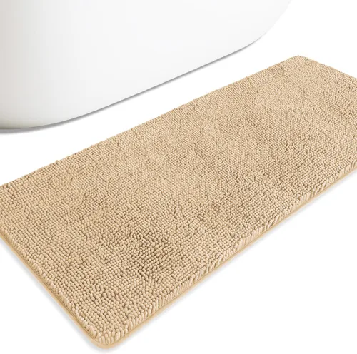 Miniatura 575 de Alfombra de baño pequeña de 12 x 18 pulgadas, lavable y absorbente, antideslizante, alfombra de baño de felpilla gruesa y suave para baño, ducha
