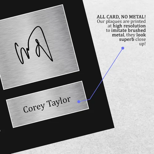Miniatura 5 de HWC Trading Corey Taylor Slipknot Gifts USL Imagen Impresa con Autógrafo Firmado para Fanáticos de Recuerdos Musicales - Tamaño Carta de EE.UU