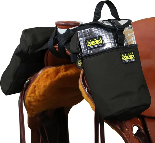 TrailMax Bolsas de cuerno de caballo para montar en senderos – Bolsas medianas y grandes para caballos y mulas, equipo de sendero aislado con ajuste