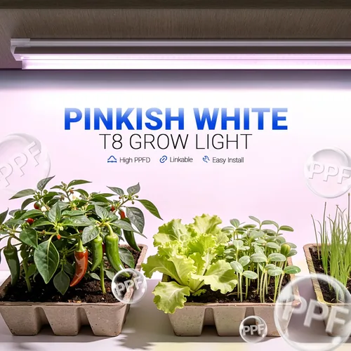 Miniatura 5 de Barrina Luz de cultivo de plantas T8 de 4 pies, 252 W (6 x 42 W, equivalente a 1400 W), espectro completo, lámpara de cultivo LED para cultivo