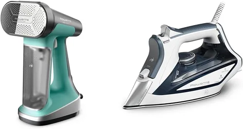 Rowenta Vaporizador y plancha 2 en 1, vaporizador de suela XL, plancha de enfoque con suela de acero inoxidable