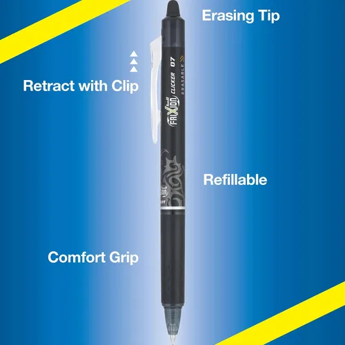 Miniatura 4 de PILOT FriXion Clicker - Bolígrafos de gel borrables, punta fina (0.7mm), tinta de colores para negocios, paquete de 36 - Bolígrafos recargables