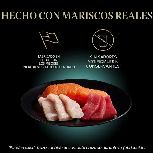 Miniatura 2 de Sheba Perfect Portions - Cortes de comida húmeda para gatos en salsa, con salmón sostenible, plato de trucha tierno y con atún sostenible, bandejas
