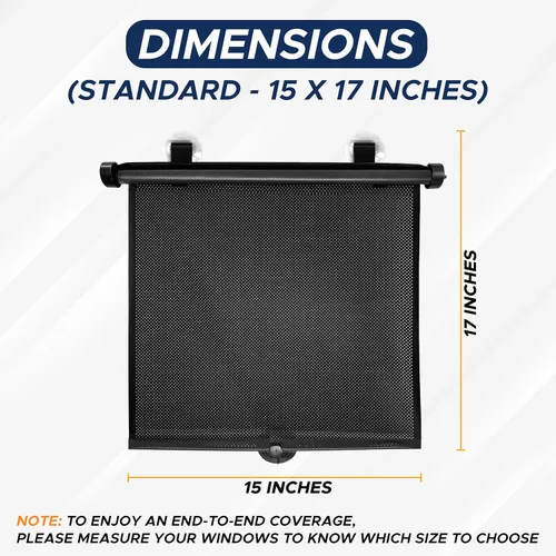 Miniatura 4 de EcoNour Persianas de ventana de coche para bebé (paquete de 2) – Actualizadas Persianas para ventana lateral Viene con ventosas mejoradas