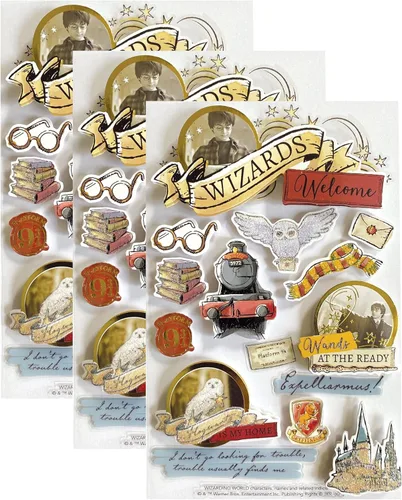 Miniatura 11 de Paper House Productions Hoja de adhesivos de álbum de recortes 3D troquelados de Harry Potter - Diagon Alley Callejón Diagon