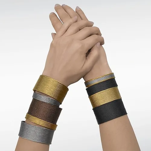 Miniatura 2 de Brazalete de cable Essentials de 12 filas, pulseras de acero inoxidable para mujer, brazaletes para mujer, pulseras para mujer