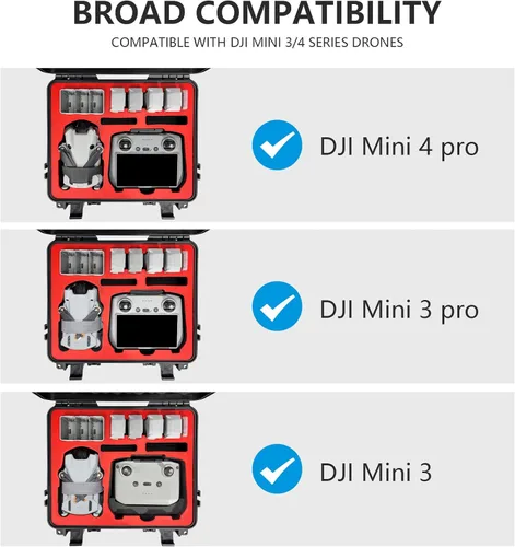 Miniatura 4 de FPVtosky Funda rígida Mini 4 Pro para DJI Mini 4 Pro/Mini 3 Pro, funda impermeable para Mavic Mini 4 Pro con controlador DJI RC/DJI RC 2, funda